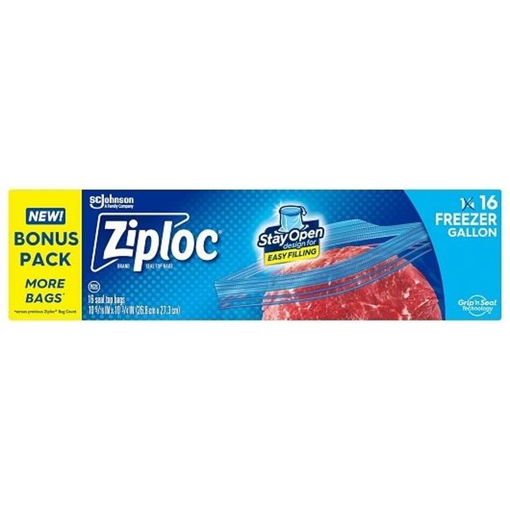 Ziploc Suso Freezer Gallon Bag, 16 count -- 12 per case