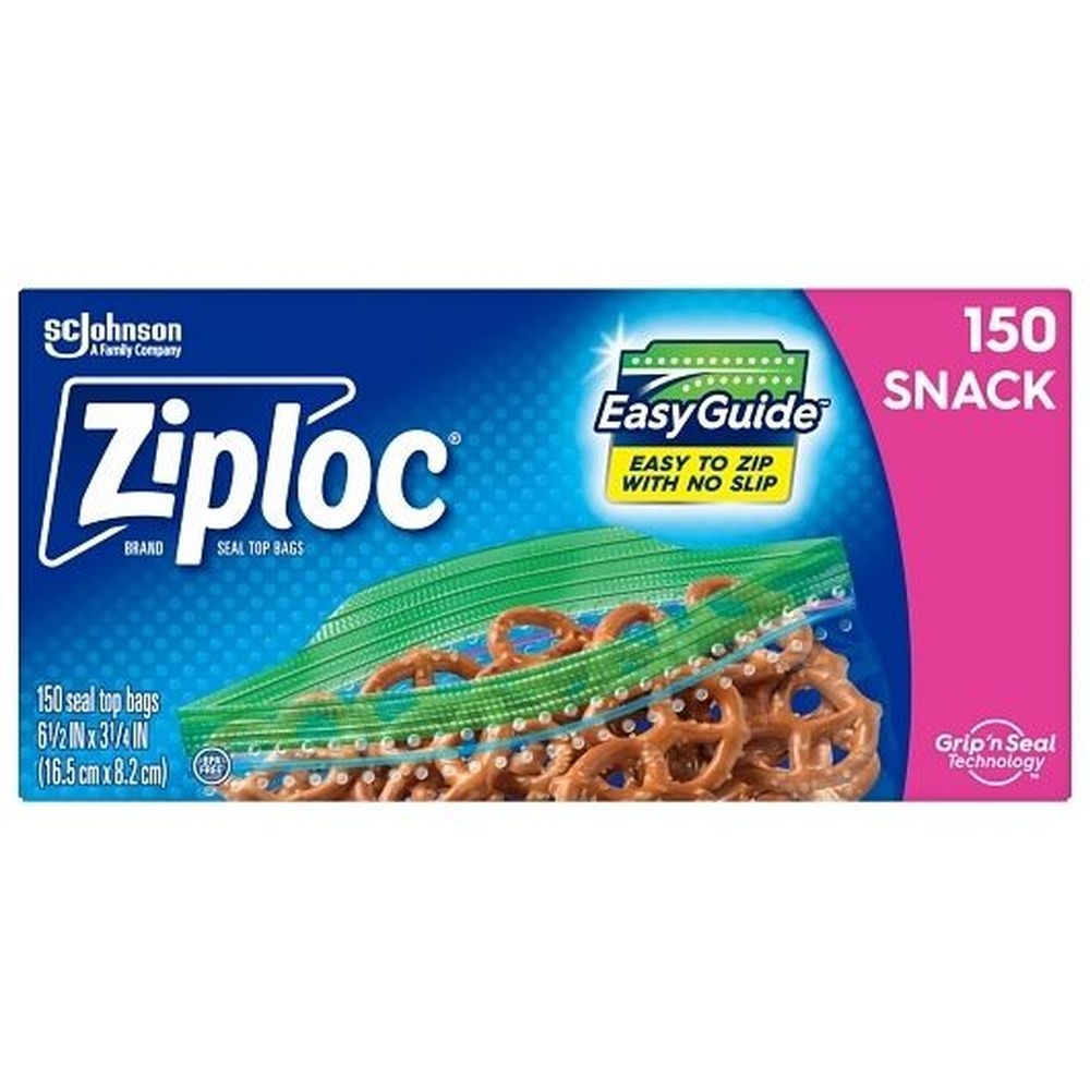 Ziploc EasyGuide Snack Bag, 150 count -- 12 per case