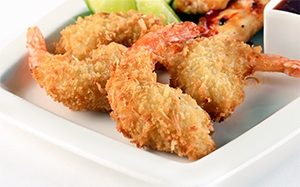 Mariner Jack Coconut Breaded 16/20 Round Clean Tail Shrimp, 2.5 Pound -- 4 per case.