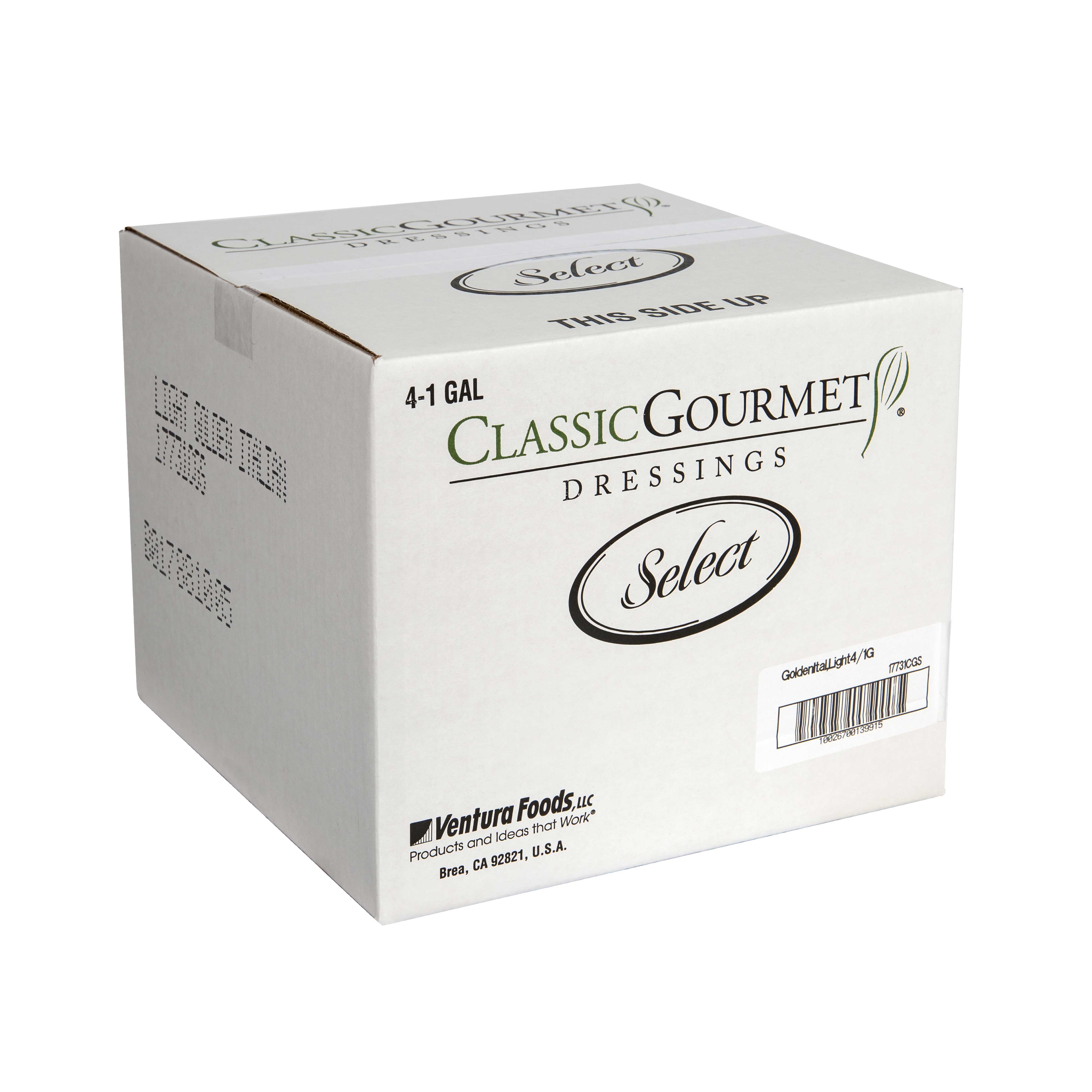 Ventura Foods Classic Gourmet Select Light Golden Italian Salad Dressing, 1 Gallon -- 4 per case.
