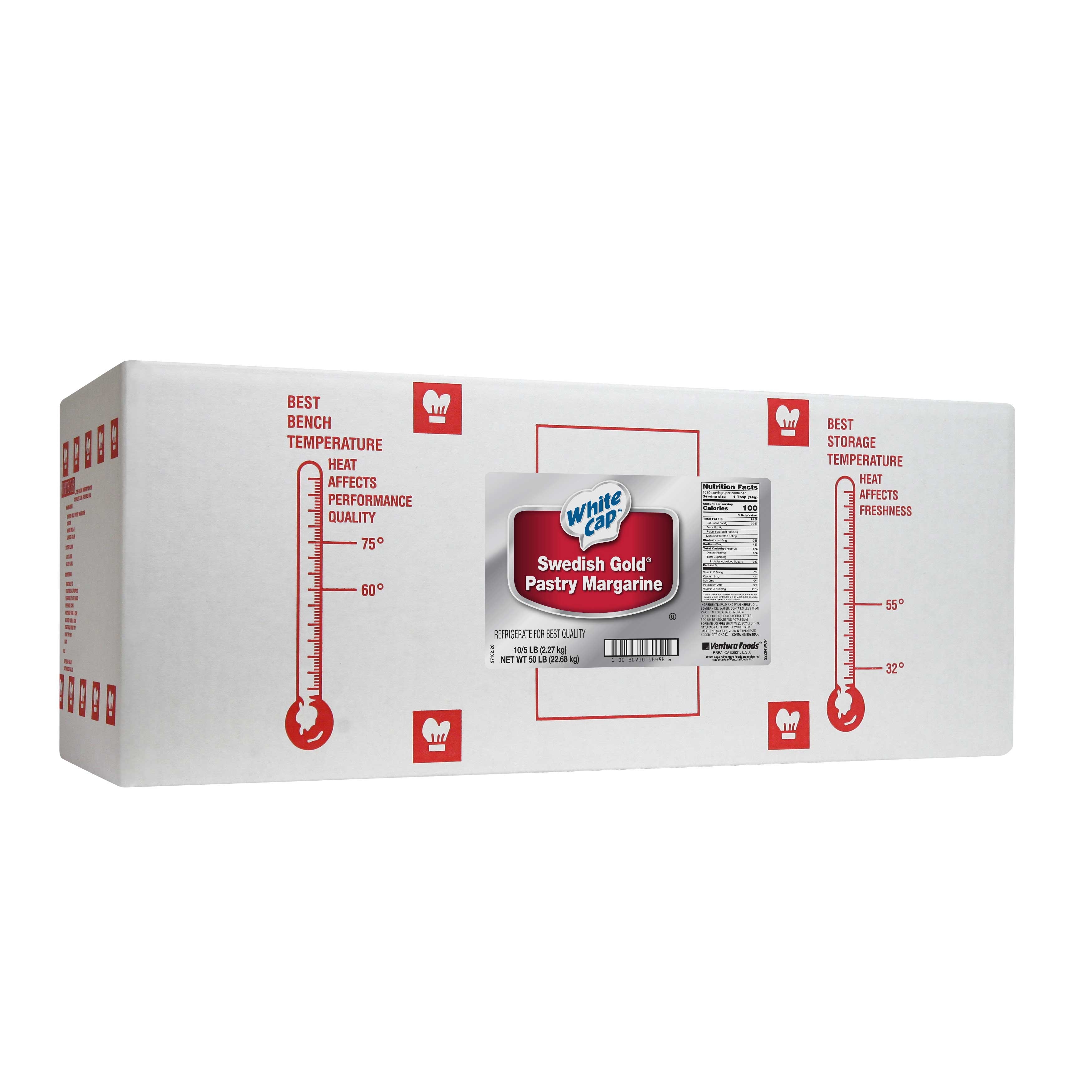 White Cap Wrapped Block Pastry Margarine, 5 Pound -- 10 per case.