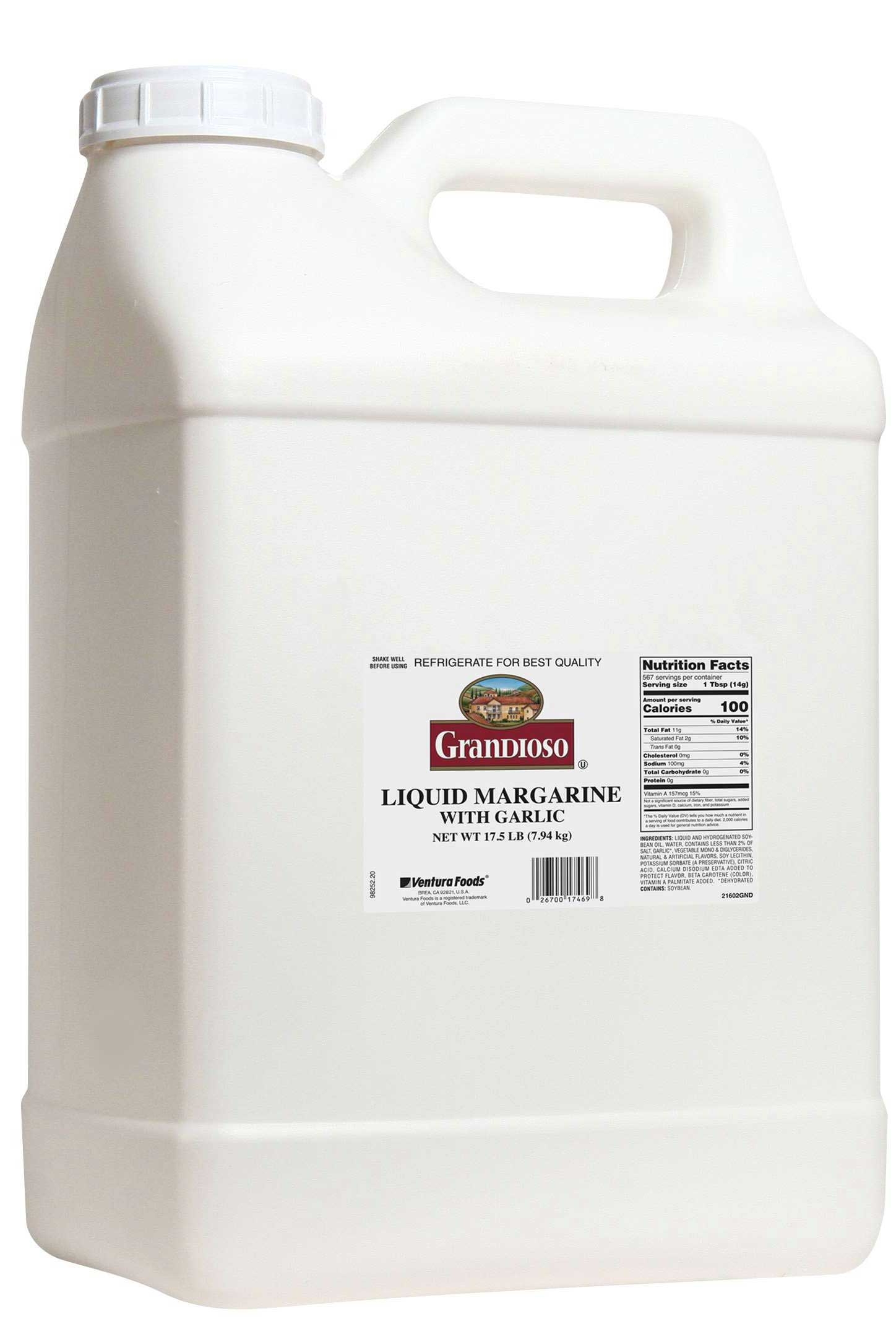 Gold N Sweet Liquid Margarine with Garlic, 17.5 Pound Jug -- 2 per case