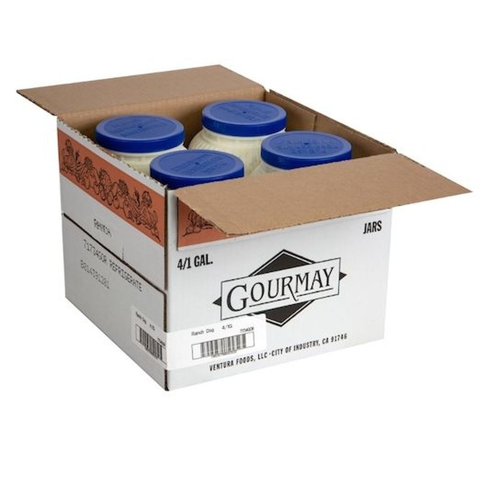 Gourmay Buttermilk Based Ranch Salad Dressing, 1 Gallon Jar -- 4 per case