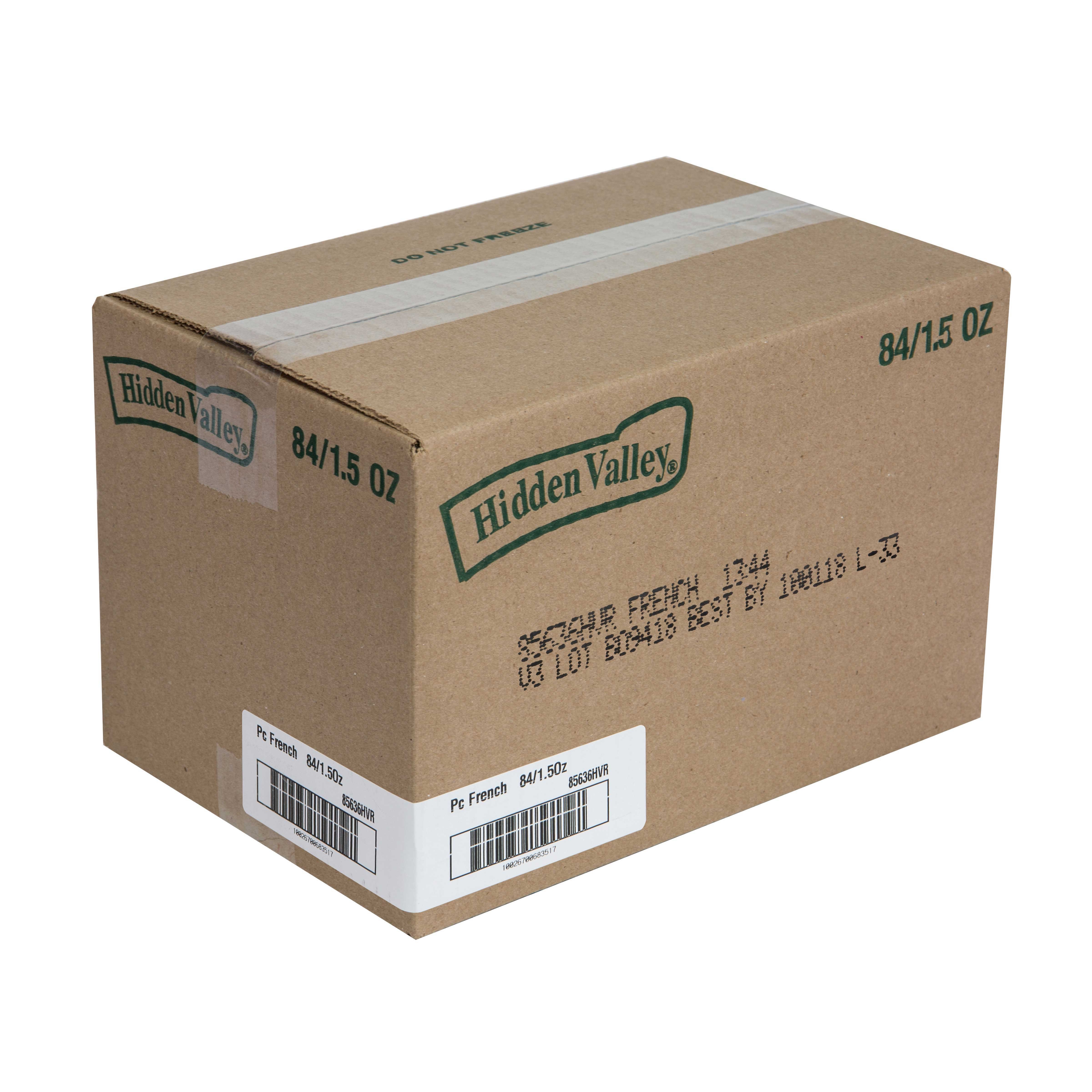 Hidden Valley French Portion Pack Dressing -- 84 Case 1.5 Ounce