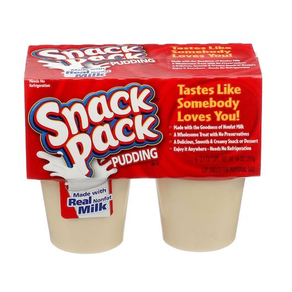 Snack Pack Tapioca Pudding, 3.5 Ounce - 4 count per pack -- 12 packs per case