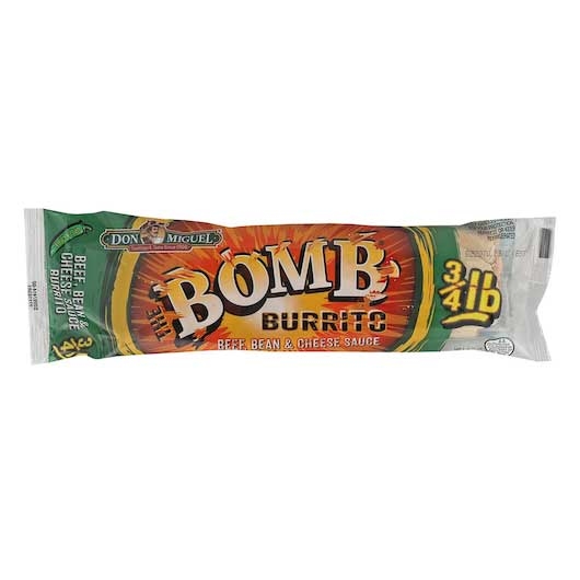 Don Miguel Beef Bean and Cheese Sauce with Green Chile Burrito, 12 Ounce -- 12 per case