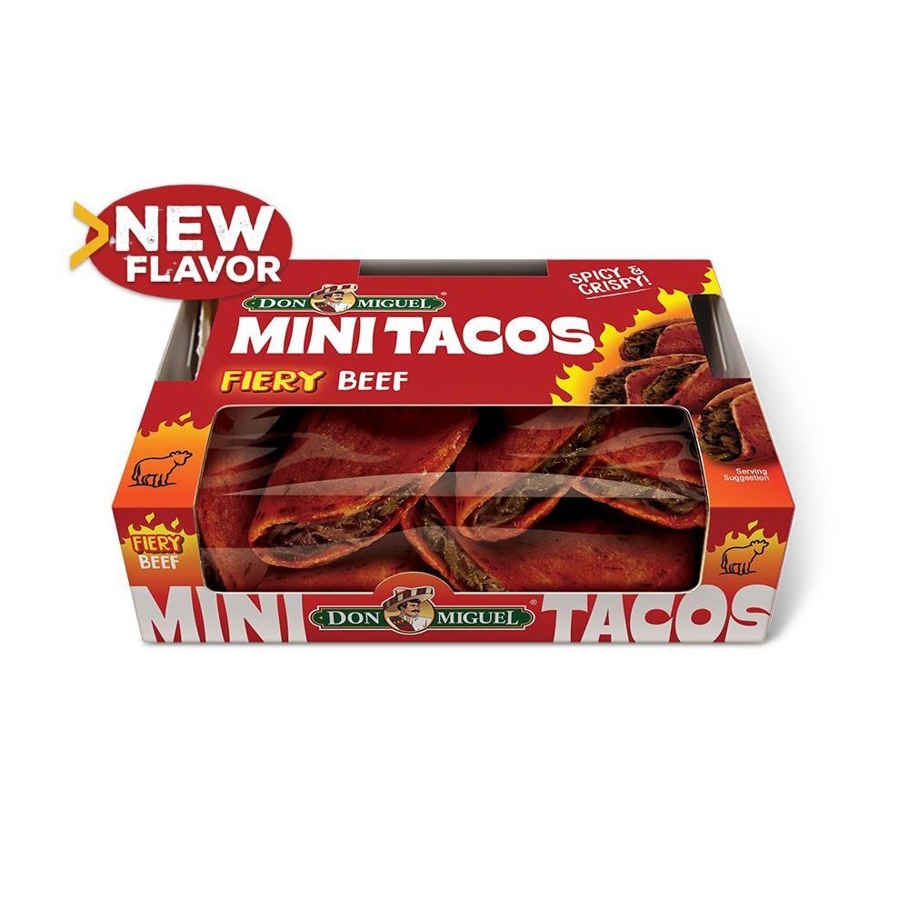 Don Miguel Fiery Red Beef Mini Tacos, 4.2 Ounce -- 20 per case