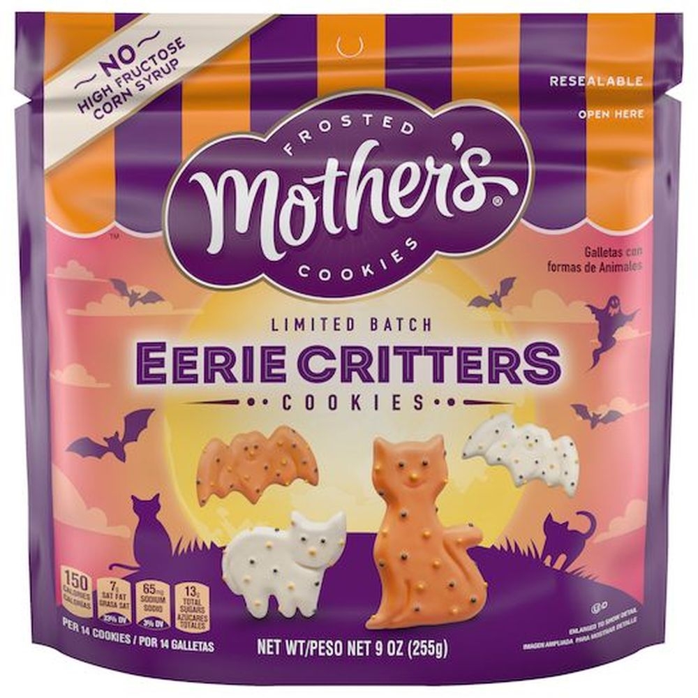 Mothers Halloween Bats and Cats Frosted Animal Cookie, 9 Ounce -- 12 per case