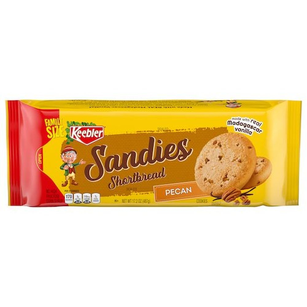 Keebler Pecan Sandies Shortbread Cookies - Family Size, 17.2 Ounce -- 12 per case