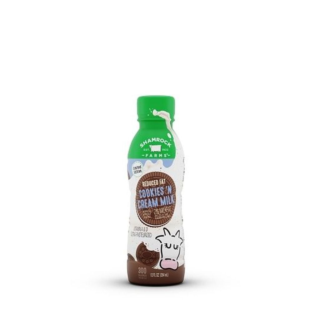 Shamrock Farms 2 Percent Reduced Fat Cookies N Cream Milk, 12 Fluid Ounce - 12 per case