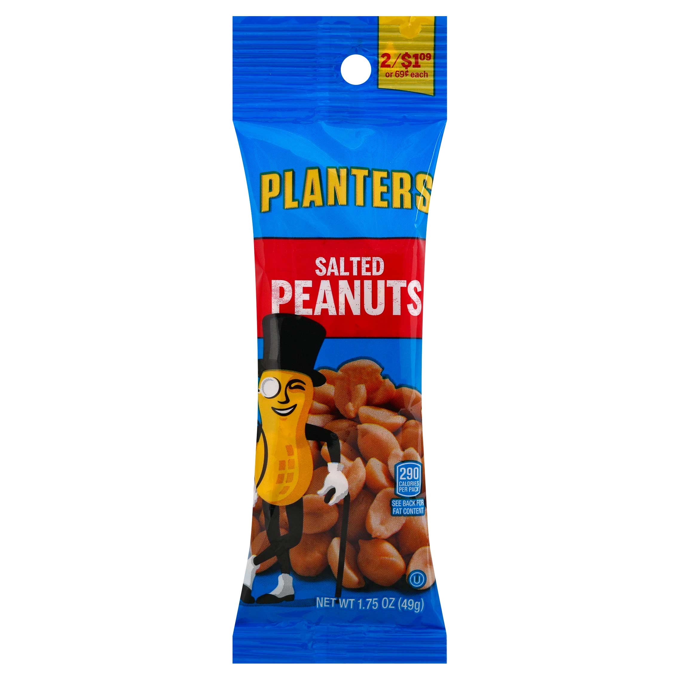 Planters Salted Peanuts, 1.75 Ounce -- 108 per case.