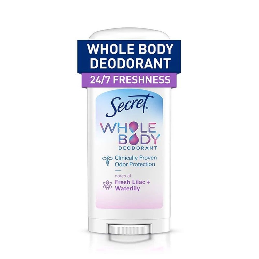 Secret Fresh Lilac and Waterlily Aluminum Free Whole Body Deodorant Stick for Women, 2.4 Ounce -- 12 per case