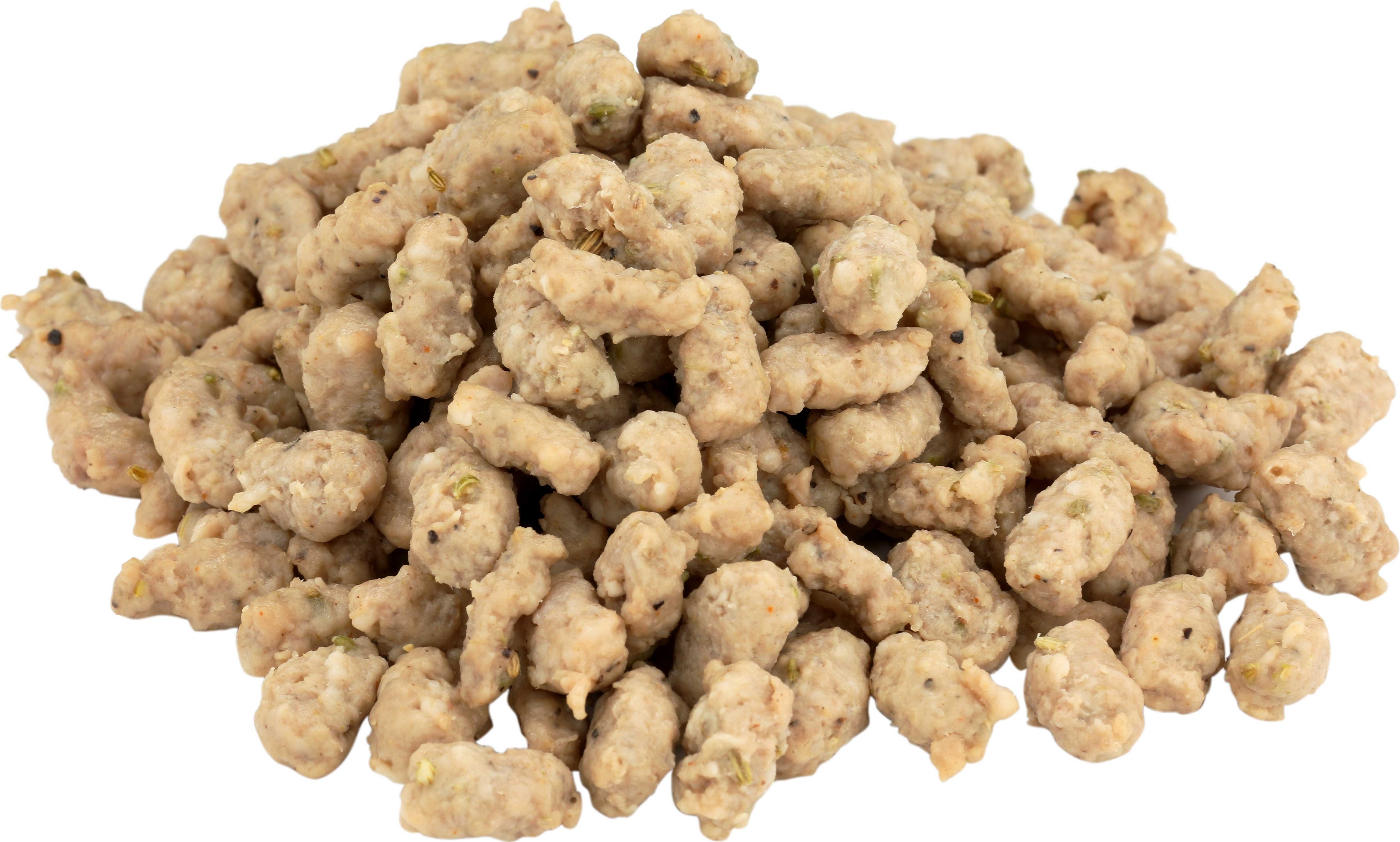 Tyson Italian Style Regular Chunk Pork Sausage Seasoning Pizza Topping, 5 Pound -- 2 per case.
