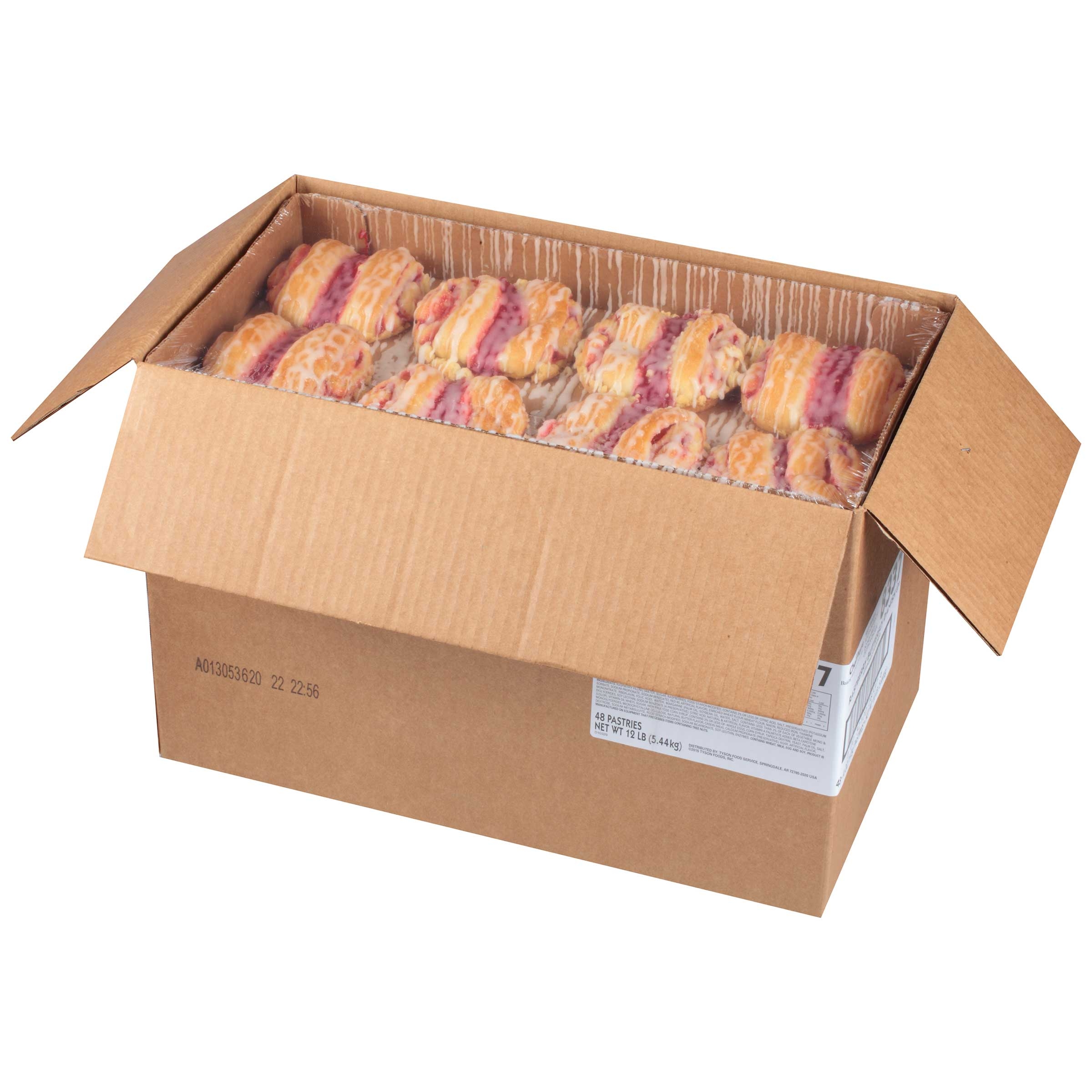 Chef Pierre Raspberry Butterfly Danish, 4.75 Ounce -- 48 per case.