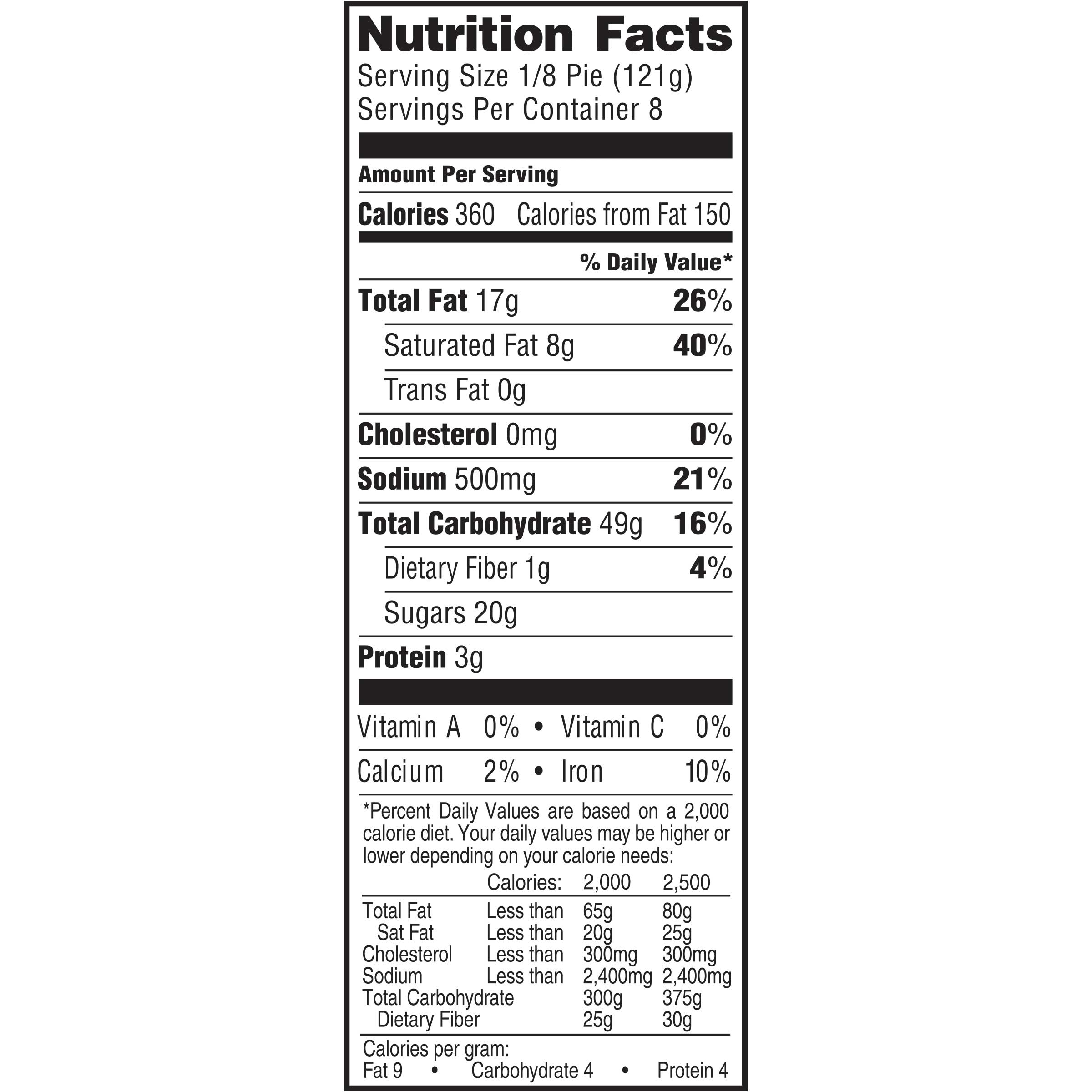 Sara Lee Unbaked Mince Pie, 2.125 Pound -- 6 per case.