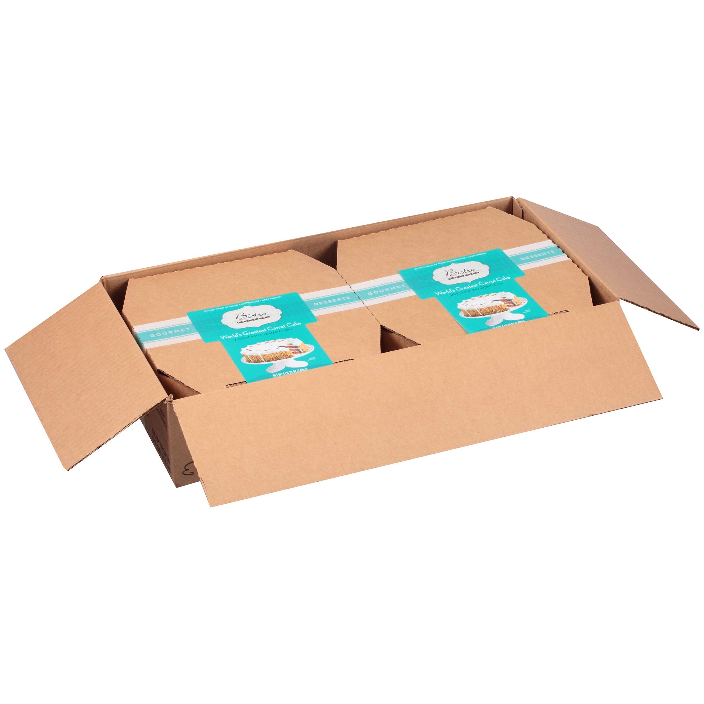 Bistro Collection Pre Cut Carrot Cake, 76 Ounce -- 2 per case.