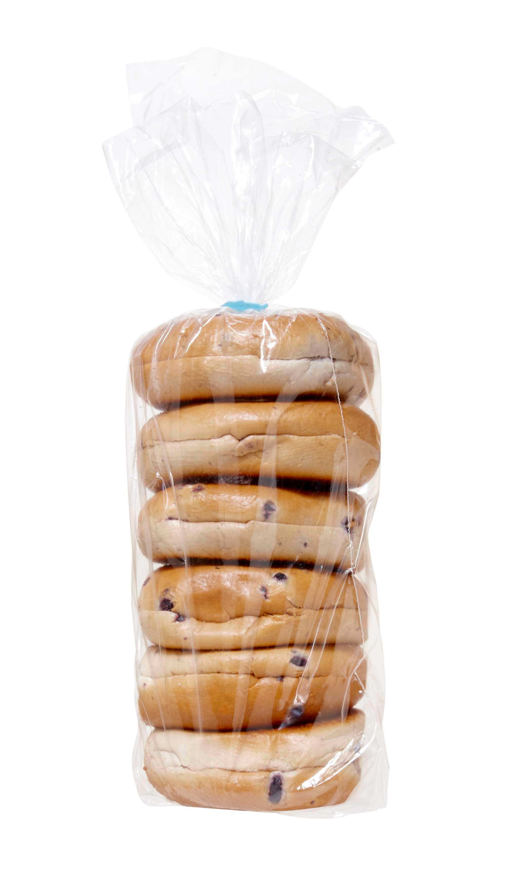 Bimbo Bakehouose Thaw N Serve Sliced Blueberry Bagel, 12 Ounce -- 72 per case.