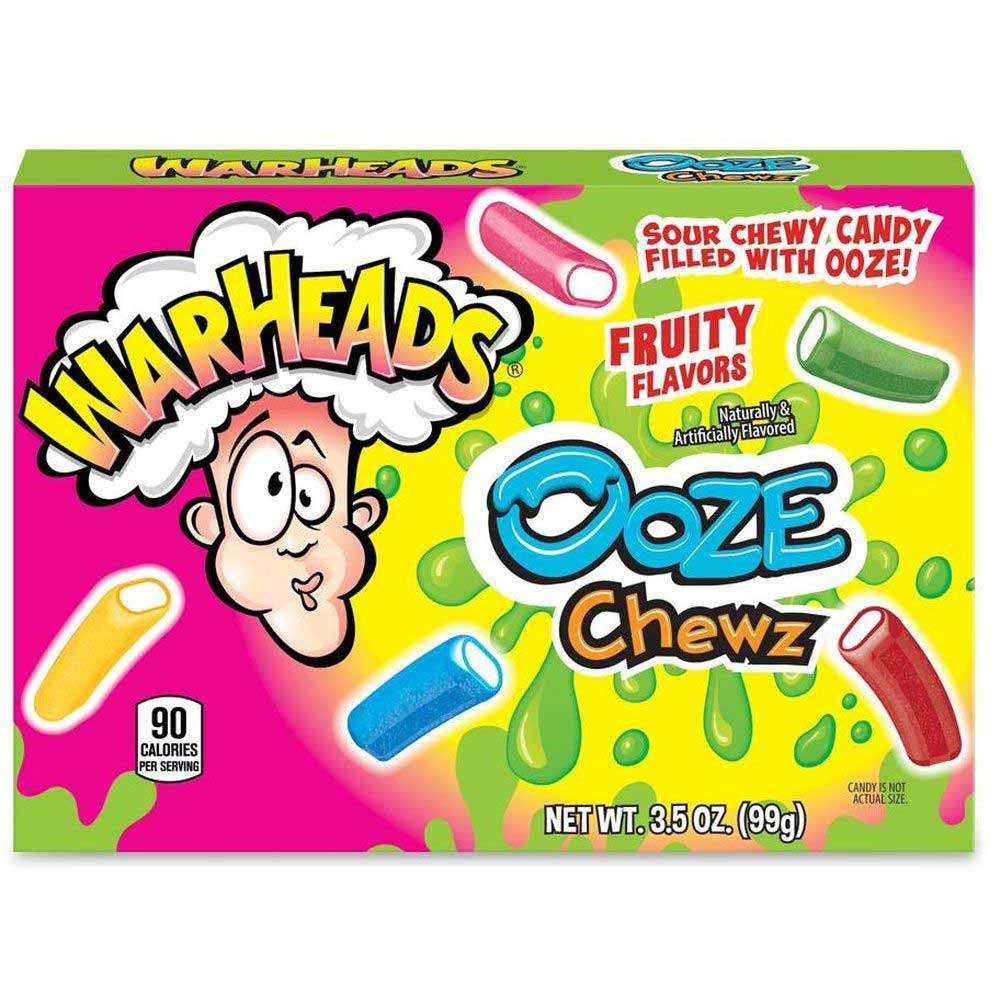 Warheads Ooze Chewz Candy, 3.5 Ounce Theater Box -- 12 per case.