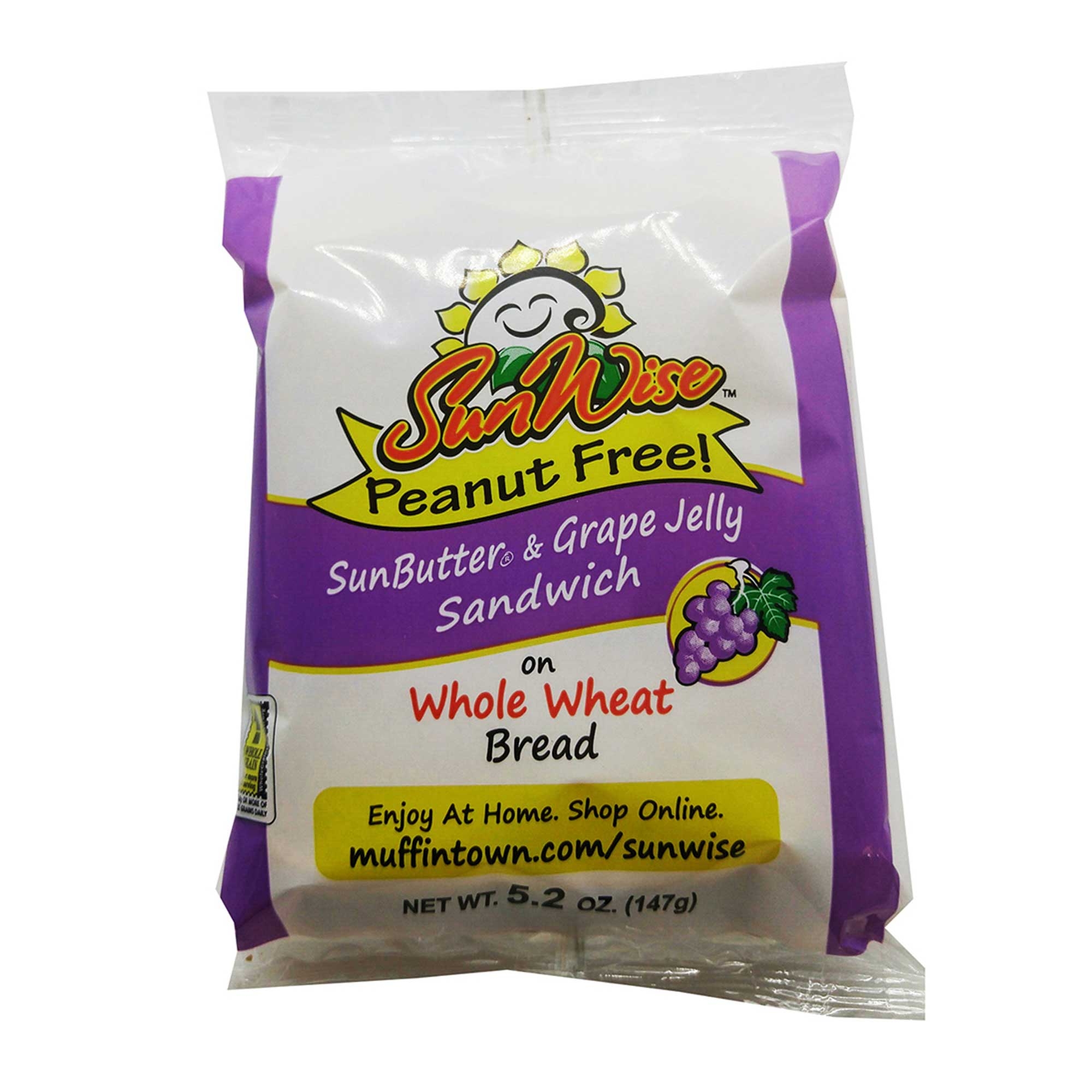 SunWise Sunbutter Grape Sandwich, 5.2 Ounce -- 48 per case.