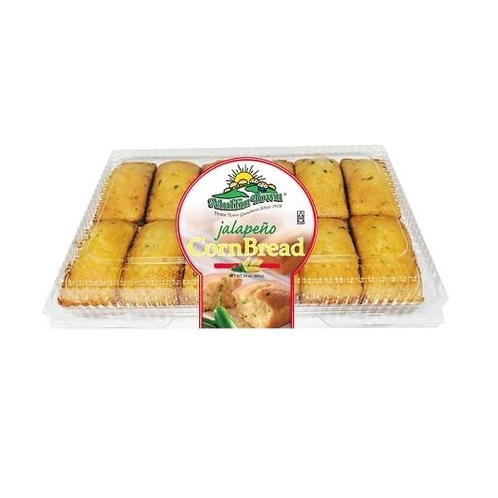 Muffin Town Jalapeno Cornbread Loaves, 2 Ounce -- 120 per case