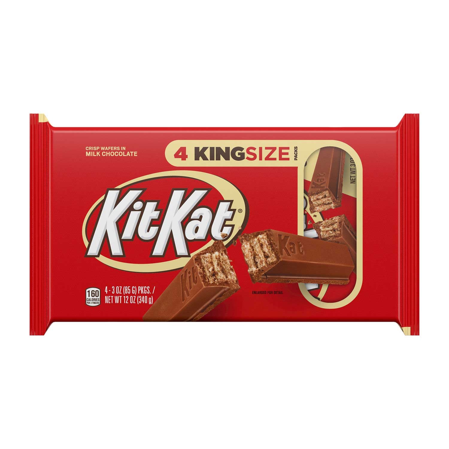 Kit Kat King Size Milk Chocolate Wafer Candy Bar, 12 Ounce -- 12 per case