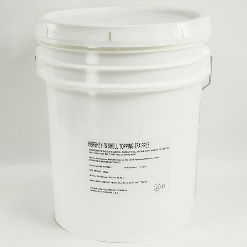 Hersheys Chocolate Shell Topping, 48 Pound Drum