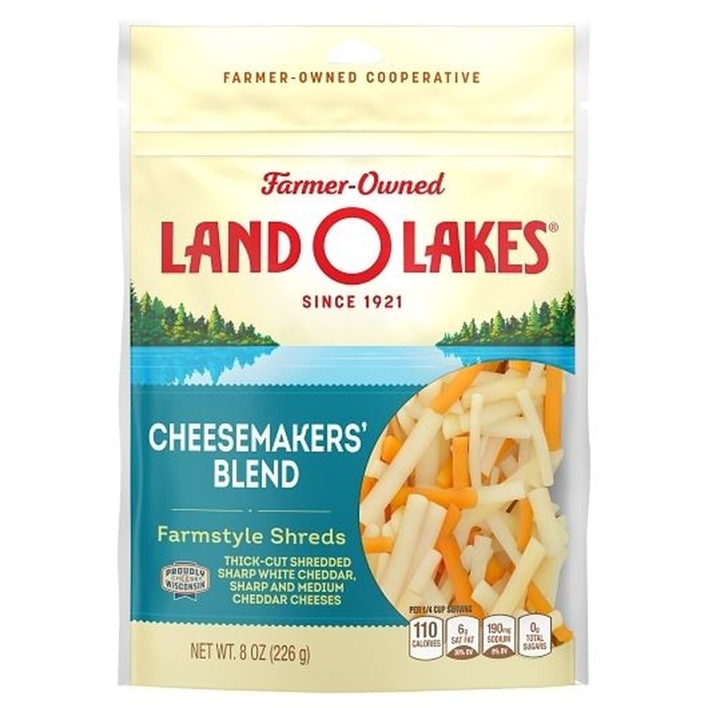 Land O Lakes Cheesemakers Blend Cheese Shreds, 8 Ounce - 6 per case