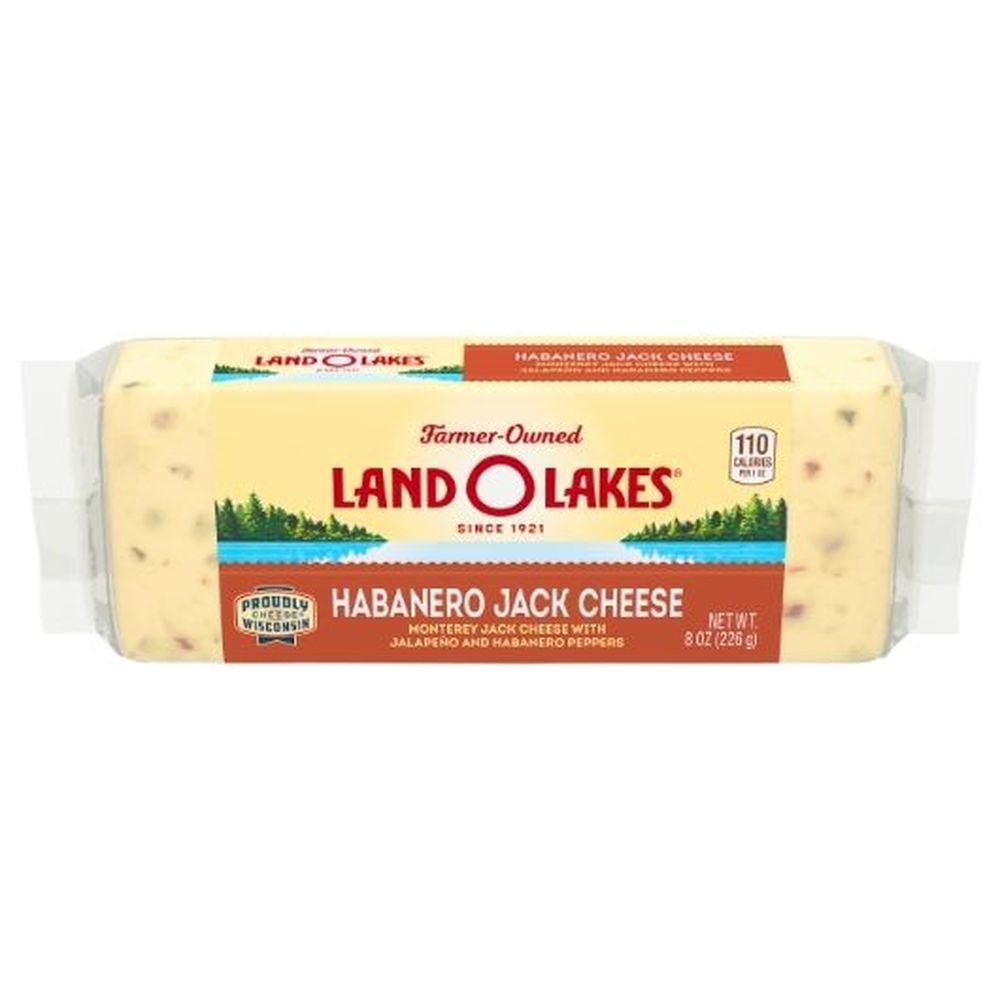 Land O Lakes Habanero Monterey Jack Cheese Chunk, 8 Ounce - 14 per case