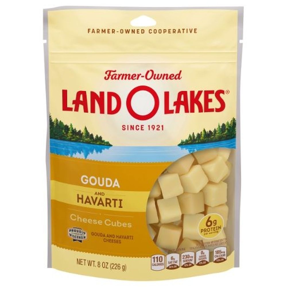 Land O Lakes Gouda and Havarti Cheese Cubes, 8 Ounce - 6 per case