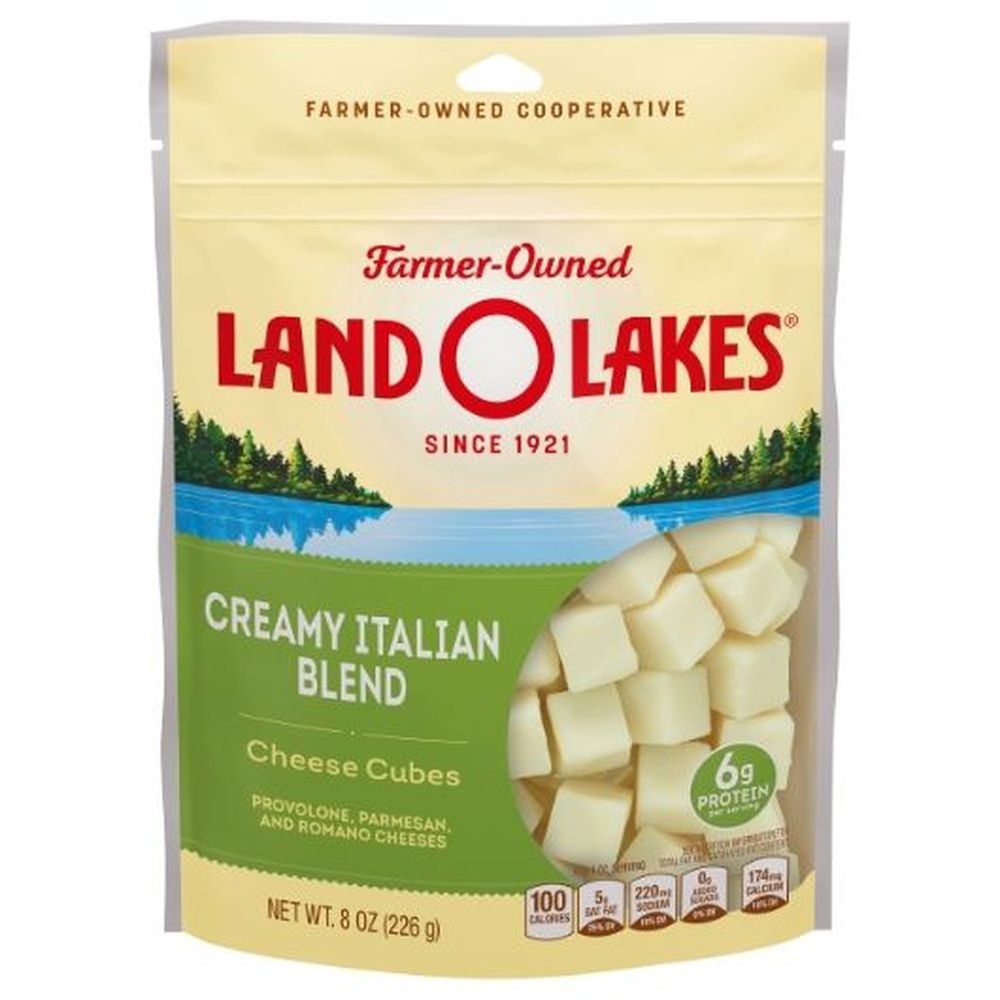 Land O Lakes Creamy Italian Blend Cheese Cubes, 8 Ounce - 6 per case