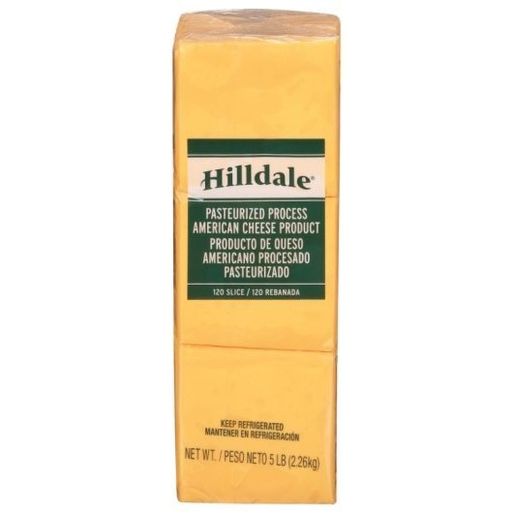Hilldale Yellow American Cheese - 120 Slices, 5 Pound -- 4 per case