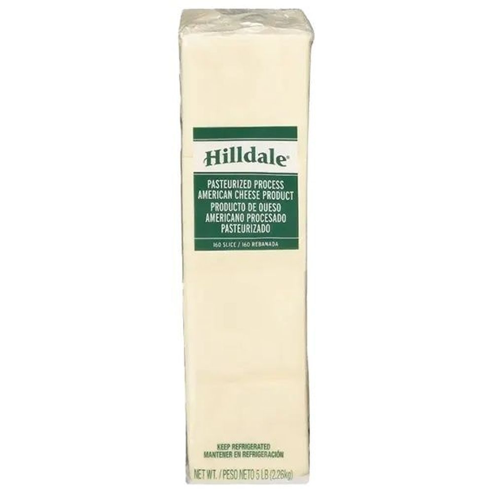 Hilldale White Pasteurized American Cheese - 160 Slices, 5 Pound -- 4 per case
