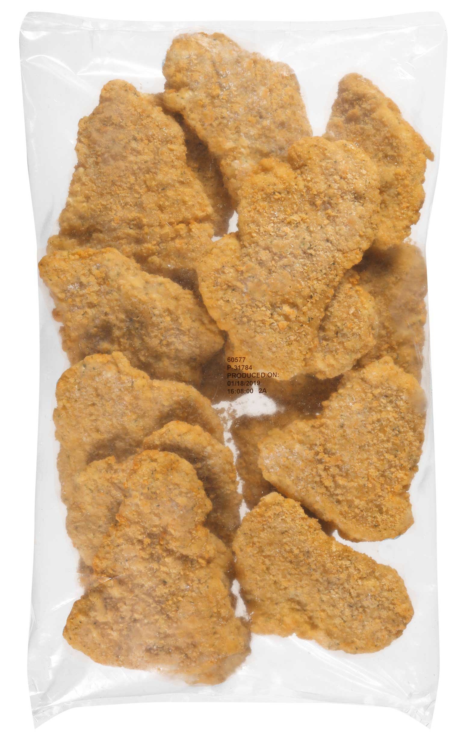 John Soules Foods Asiago Seasoned Fully Cooked Breaded Chicken Breast Fillets, 5 Pound -- 2 per case