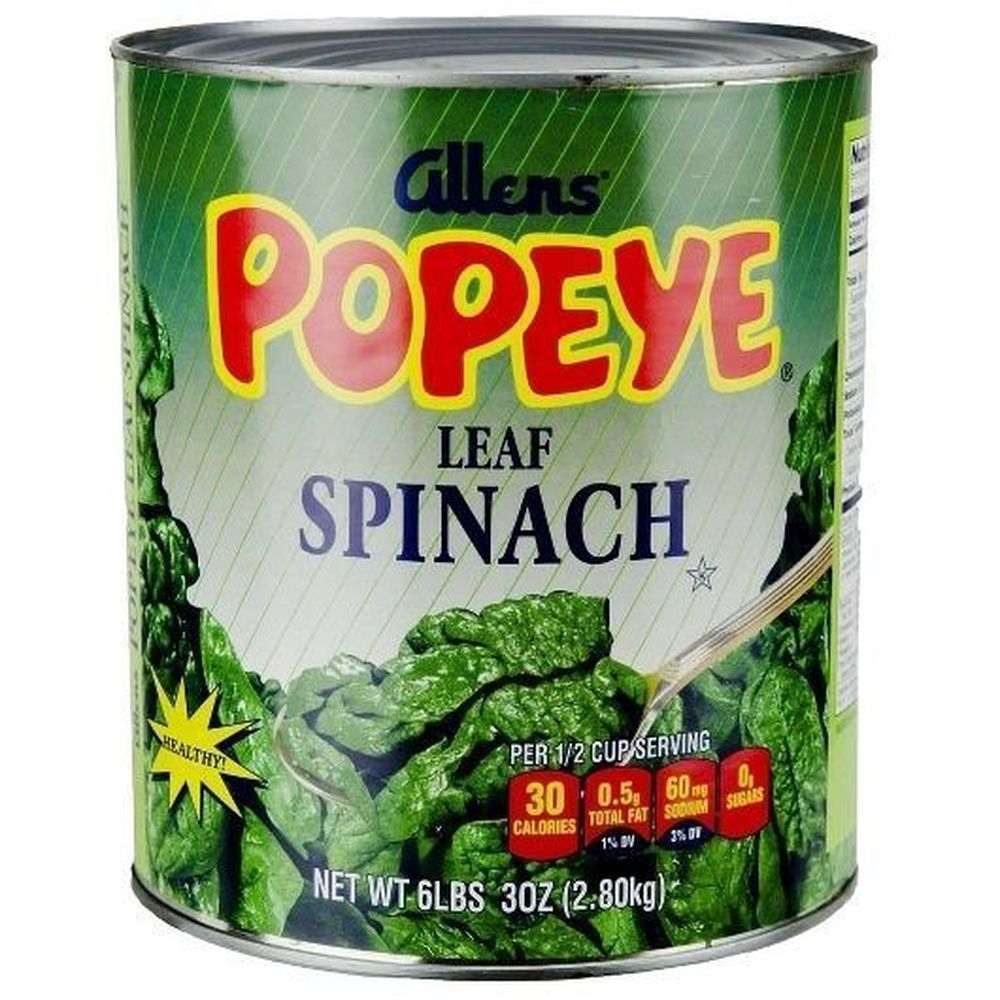 Allen Low Sodium Canned Spinach Leaf, 99 Ounce -- 6 per case