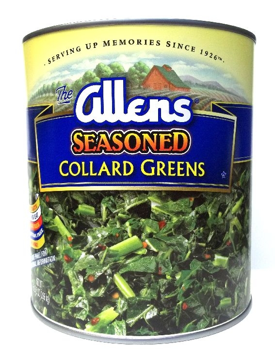 Allens Seasoned Collard Greens, 101 Ounce Can -- 6 per case.
