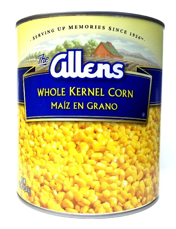 Allens Canned Whole Kernel Yellow Corn, 106 Ounce -- 6 per case.