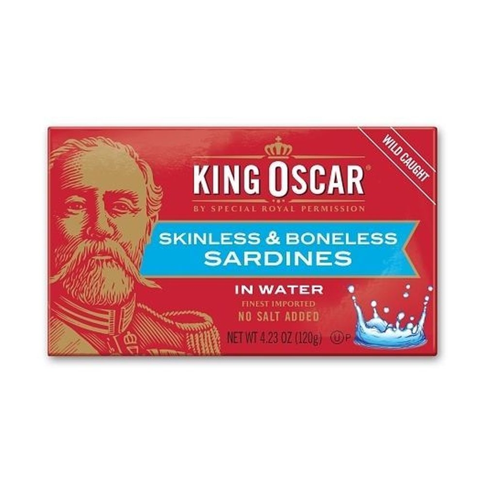King Oscar Skinless Boneless Sardines in Water, 4.23 Ounce -- 12 per case