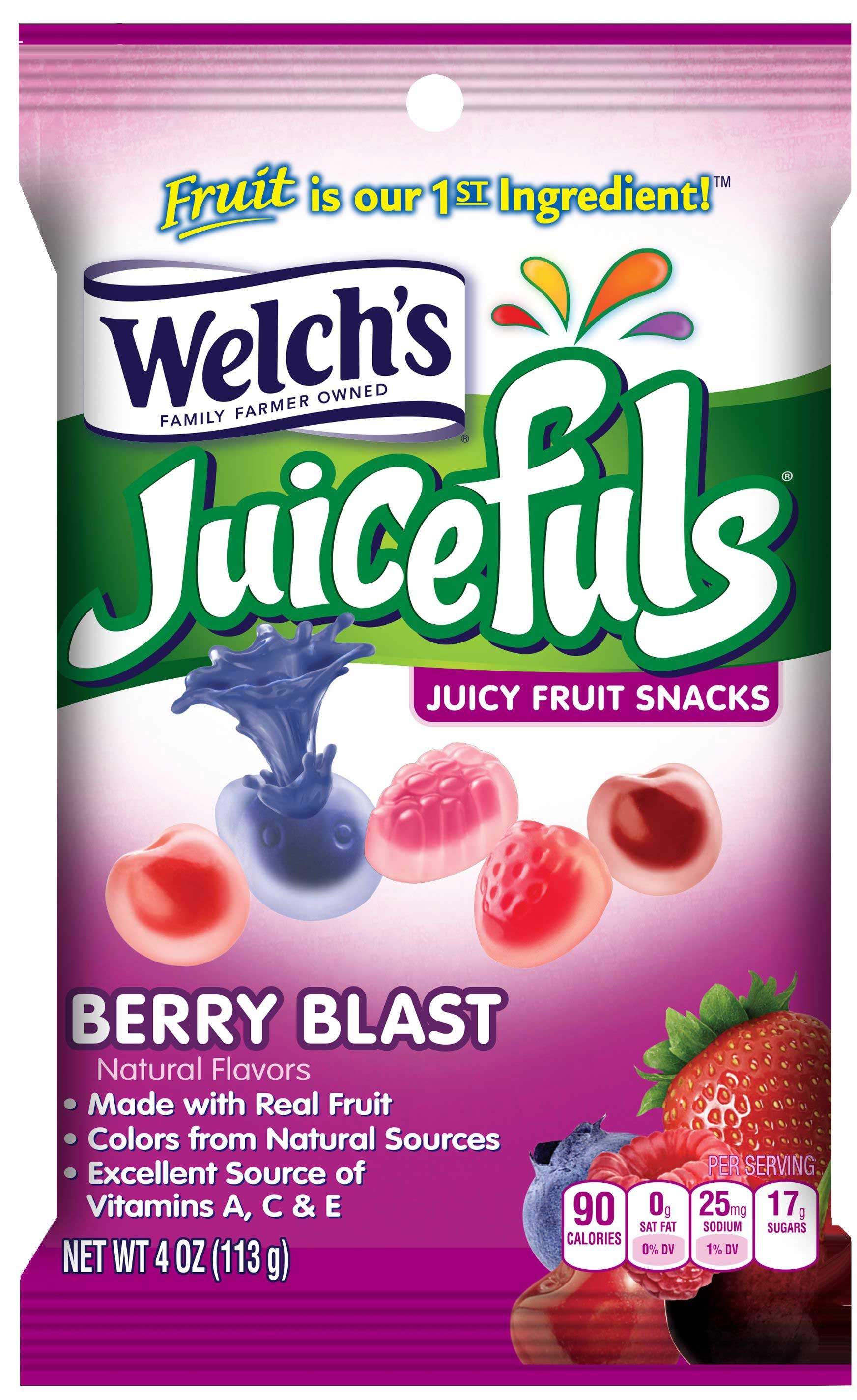 Juicefuls Berry Blast Juicy Fruit Snack, 4 Ounce -- 12 per case