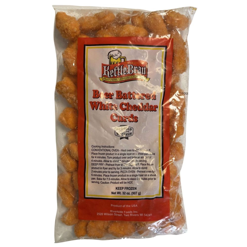 Kettle Brau Beer Battered White Cheddar Cheese Curds, 2 Pound -- 6 per case