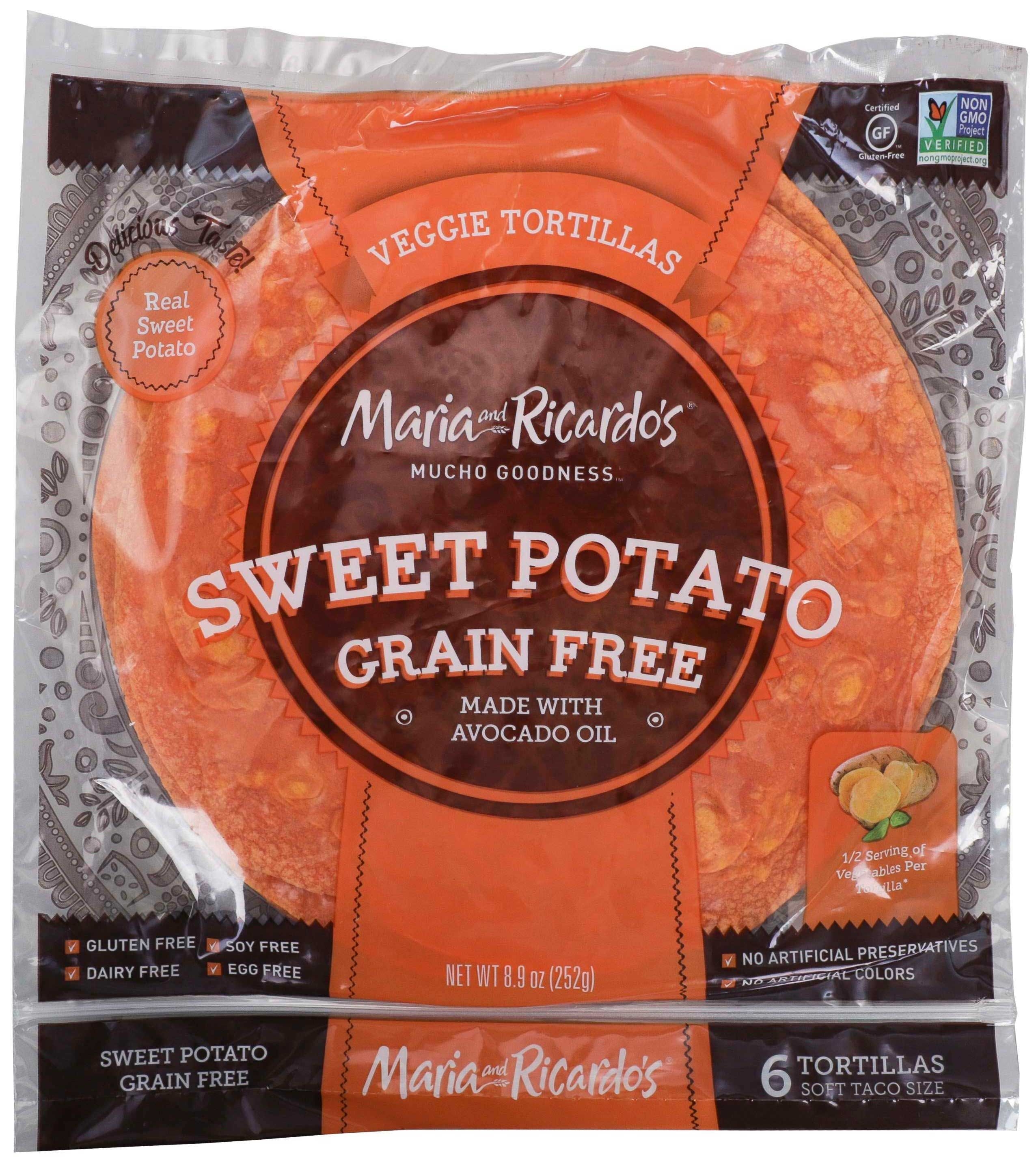 Maria and Ricardos Veggie Sweet Potato Tortilla, 9.1 Ounce -- 12 per case