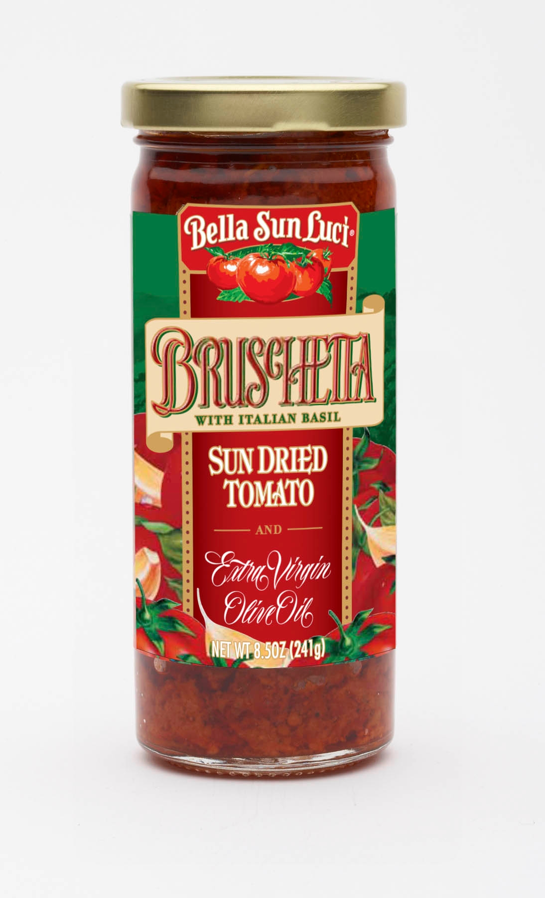 Bella Sun Luci 8.5 Ounce Sun Dried Tomatoes Bruschetta, 1 Ounce -- 12 per case.