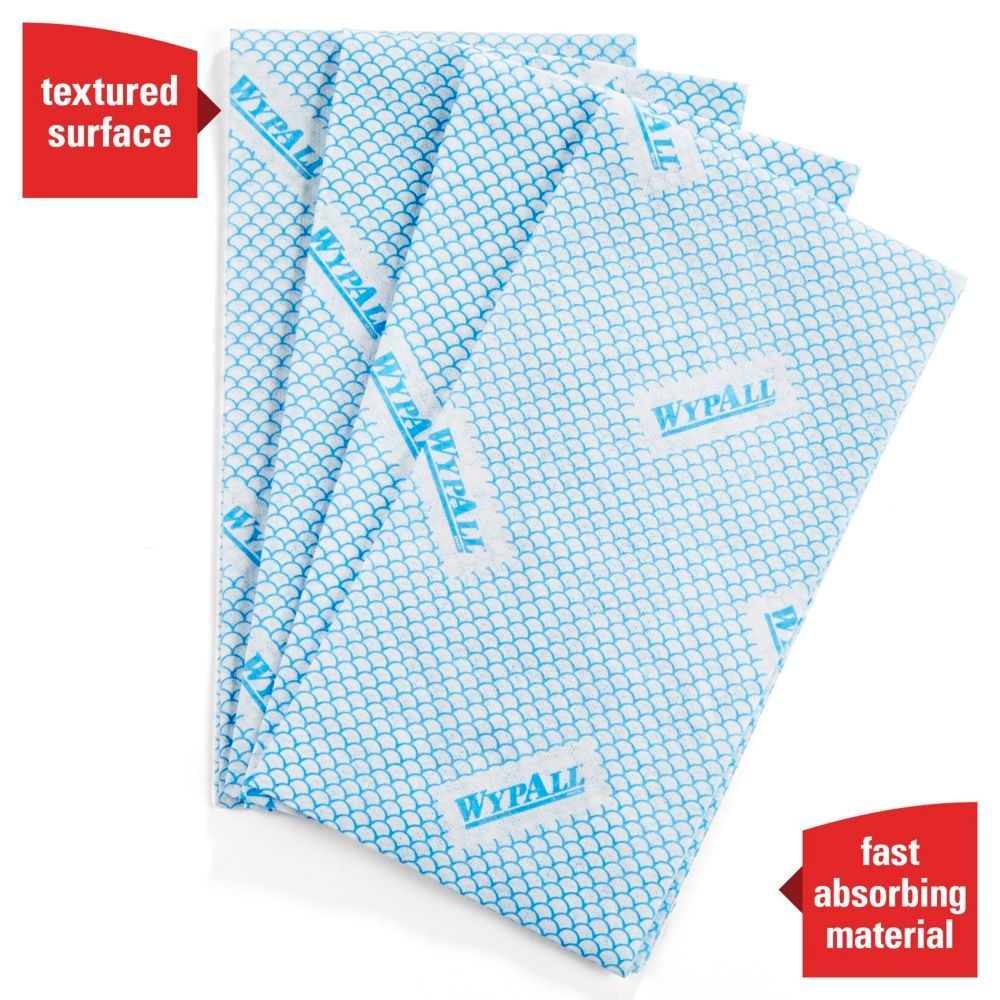 WypAll CriticalClean Blue Foodservice Cloth, 23.3 x 12.3 inch -- 300 per case