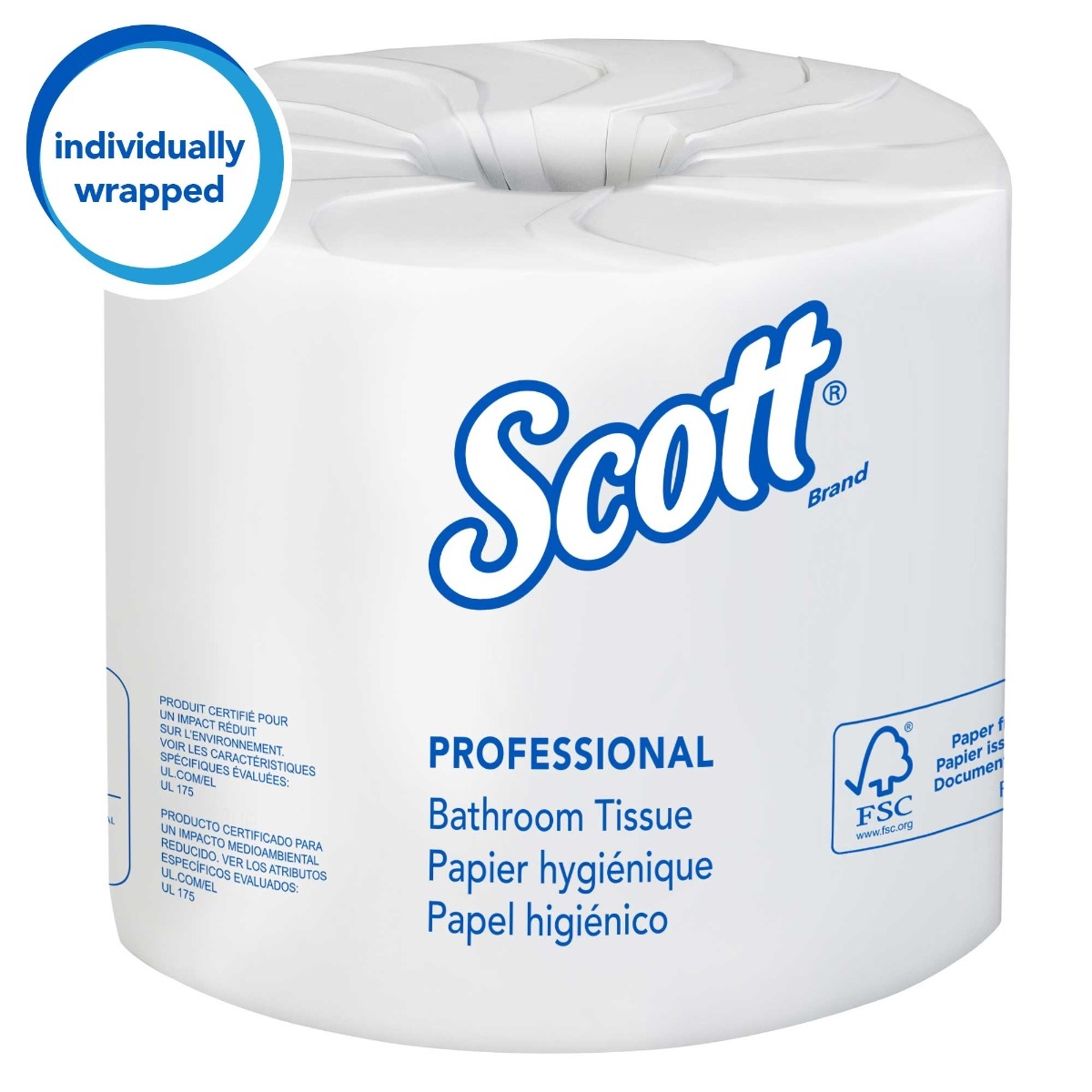 Scott 100% Recycled Fiber Bathroom Tissue, 2-Ply, 473 Sheets/Roll, 80/Carton