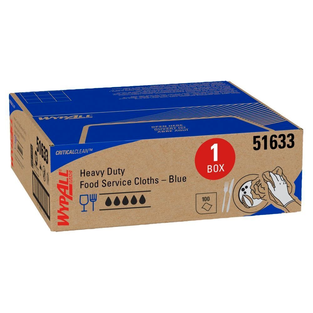 WypAll Blue Heavy Duty Foodservice Reusable Cloth, 100 count