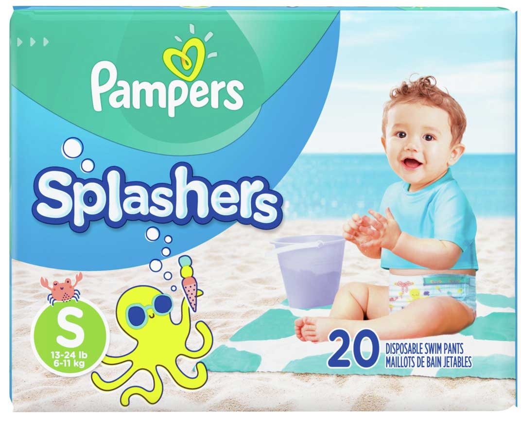 Pampers Size 3 Jumbo Splashers Southwestern Diaper, 20 count per pack -- 6 per case.