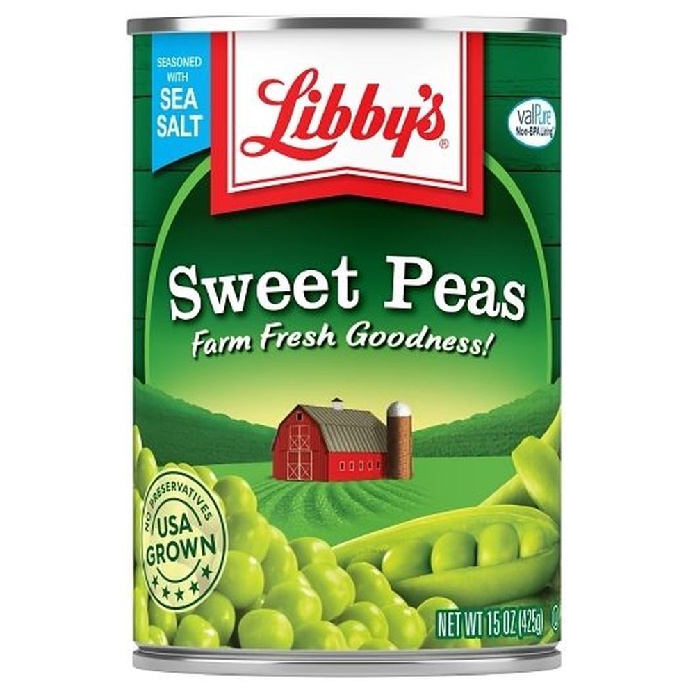 Libbys Sea Salt Sweet Peas, 15 Ounce -- 24 per case