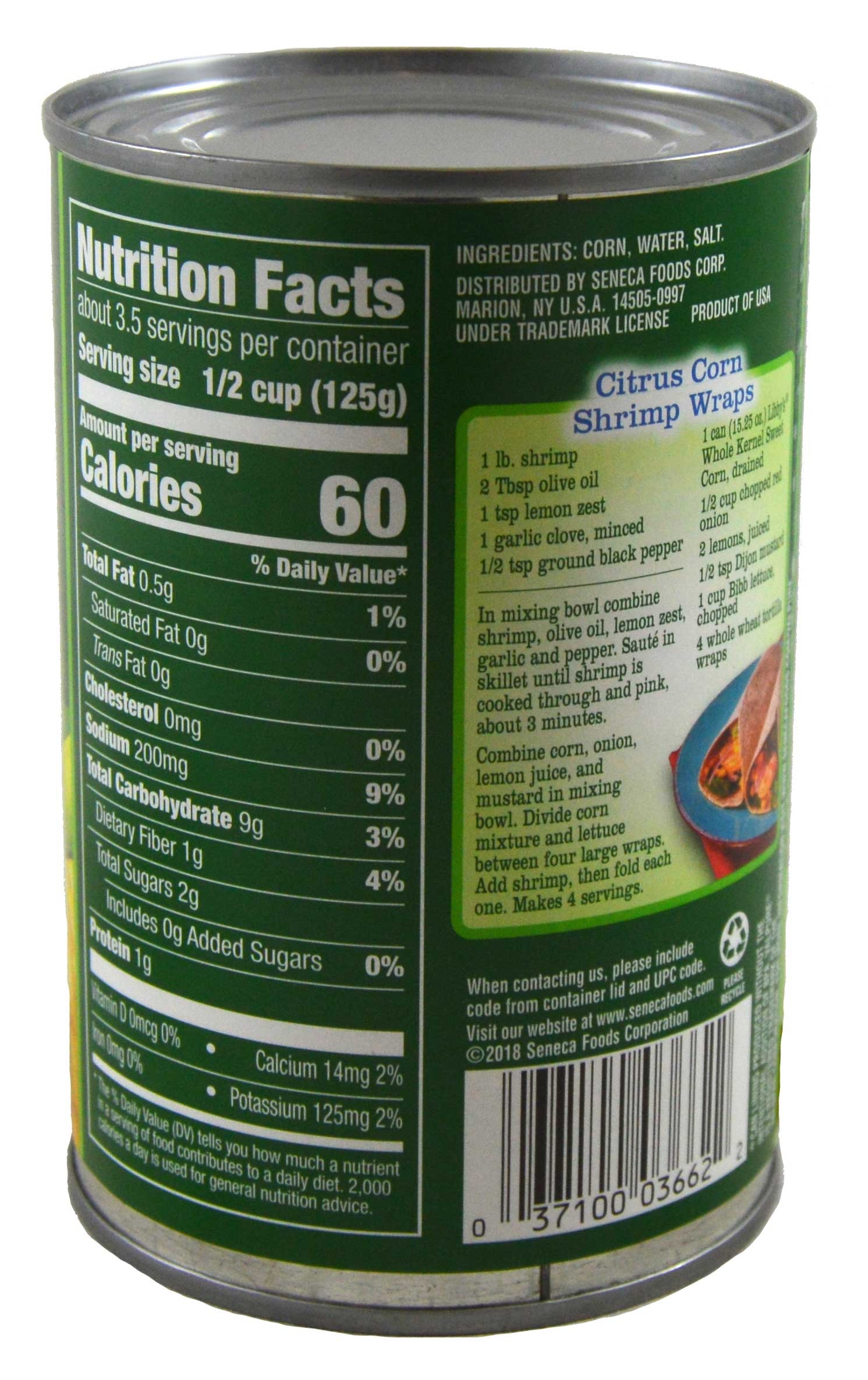 Libby Whole Kernel Corn, 15.5 oz. can, 24 cans per case