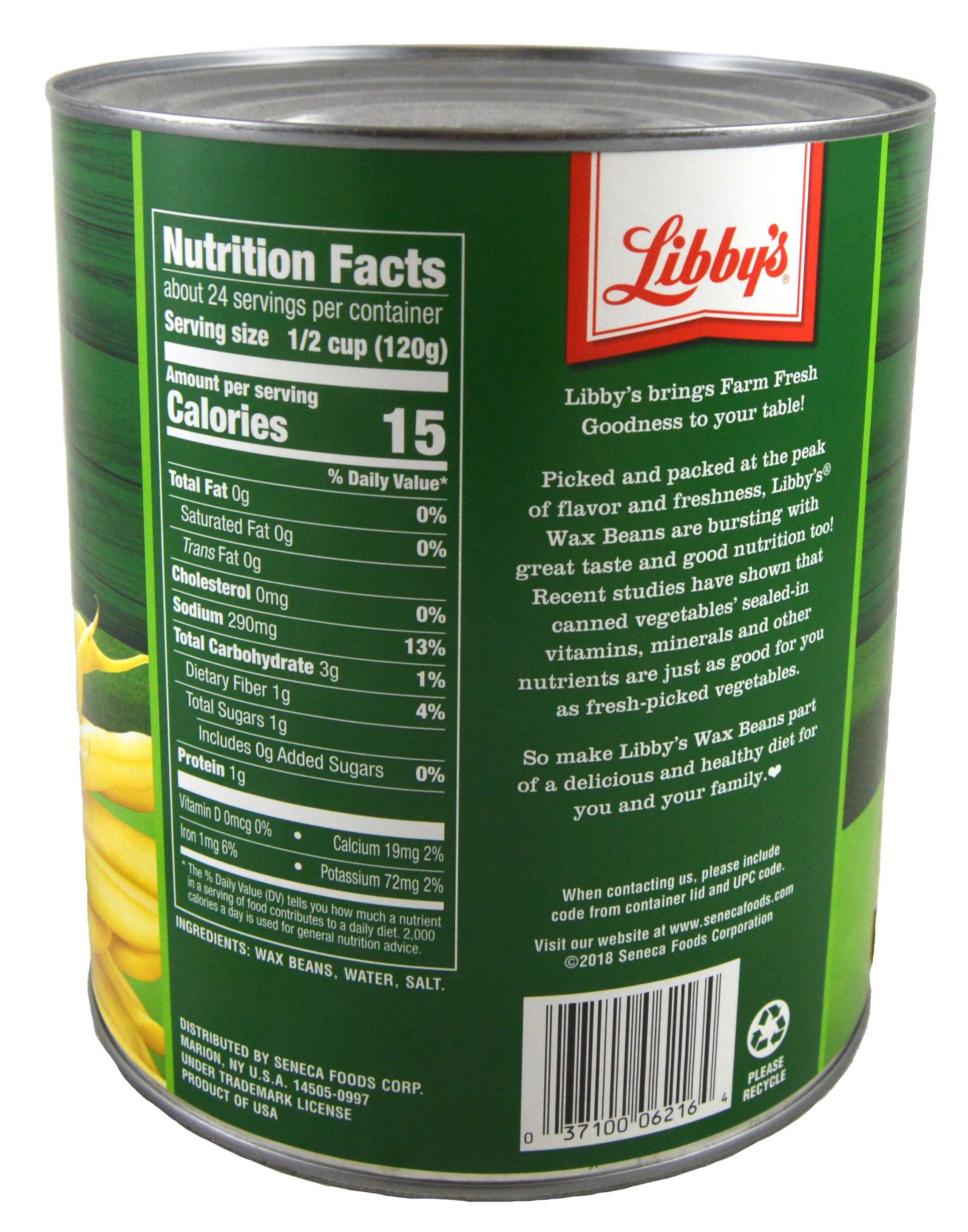 Libbys Fancy Cut Wax Beans, 101 Ounce -- 6 per case