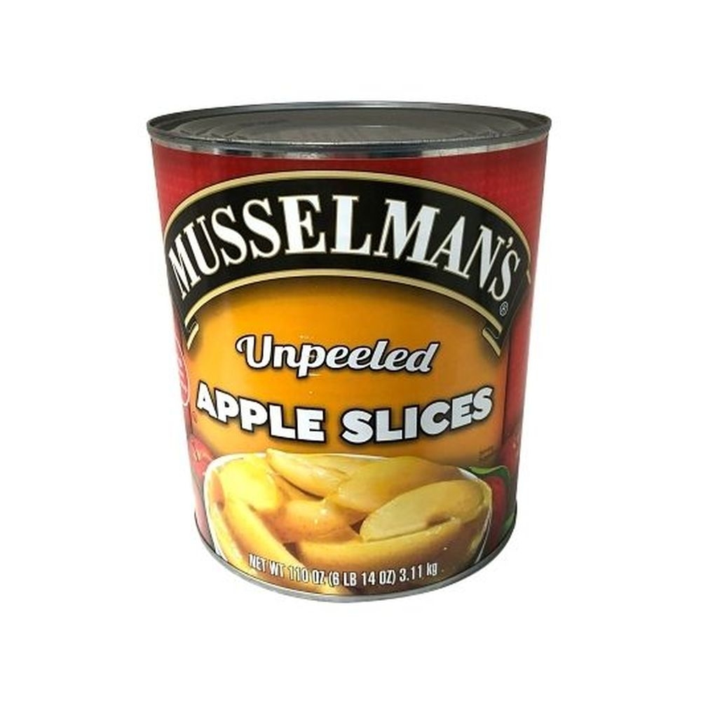 Musselmans Unpeeled Apple Slices, 110 Ounce - 6 per case