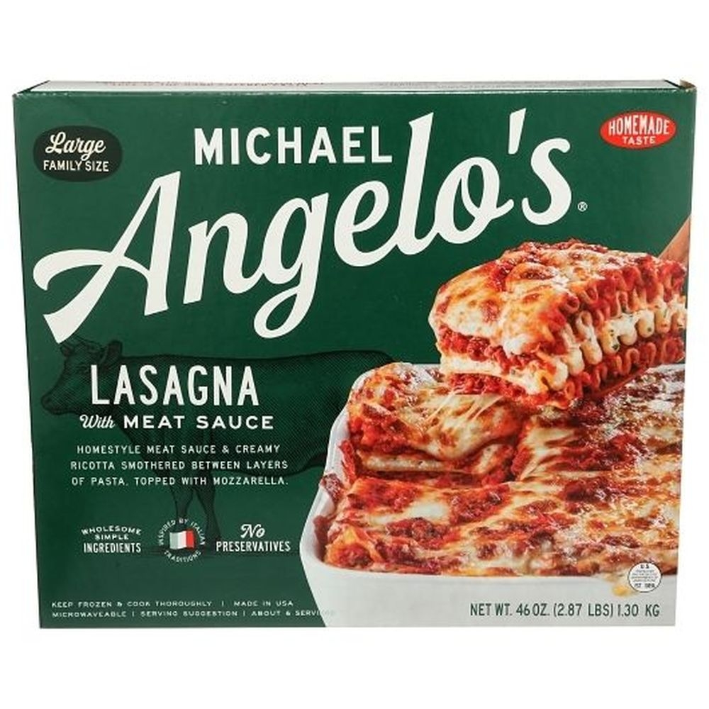 Michael Angelos Lasagna with Meat Sauce, 46 Ounce - 6 per case
